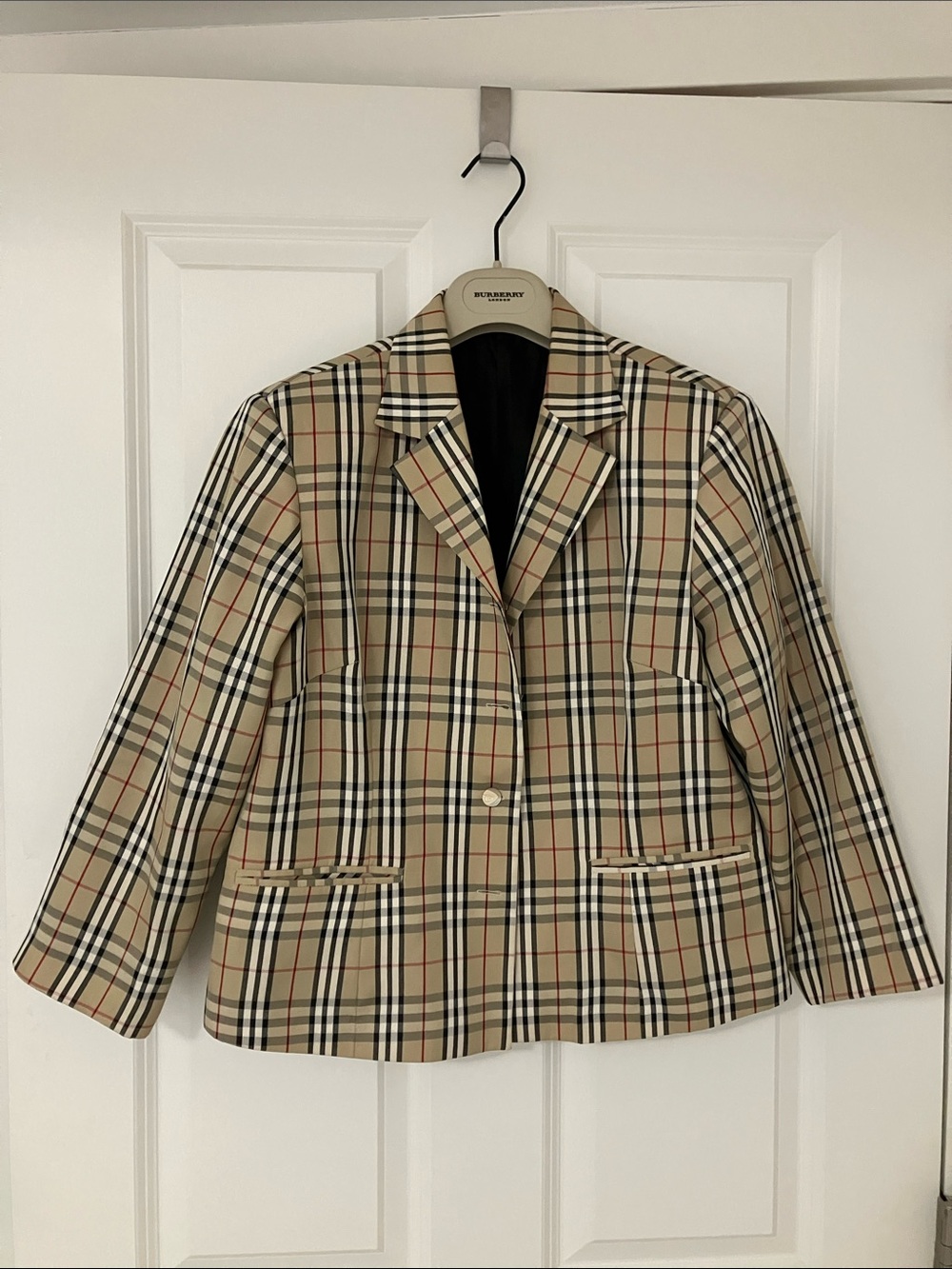 Unbranded , women’s medium , nova check , 3/4 sleeve lined plaid blazer